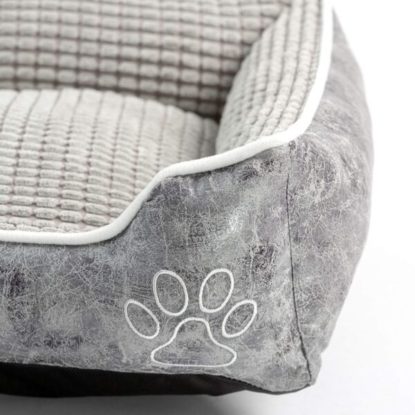 AcornPets® B-605 Deluxe Grey Color Large Dog Bed Cat Pet Pillow Fleece 90 x 70 CM For Large Dogs, Using Fur Velvet, Oxford Frabric, Detachable and Washable - Image 4