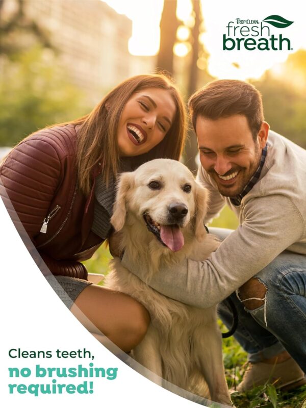 TropiClean Fresh Breath Dog Teeth Cleaning Gel - No Brushing Dental Care - Breath Freshener Oral Care - Complete Dog Teeth Cleaning Solution - Helps Remove Plaque & Tartar, Original, 59ml - Image 7