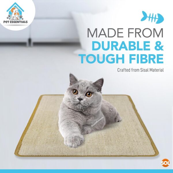 2pk Cat Scratching Mats | 60cm x 40cm | Prevent Damage to Your Sofa by Using This Sisal Mat Cat Scratcher | Your Cat Will Love Our Cat Scratch Mat | Cat Scratchers for Indoor Cats | Cat Scratching Pad - Image 7