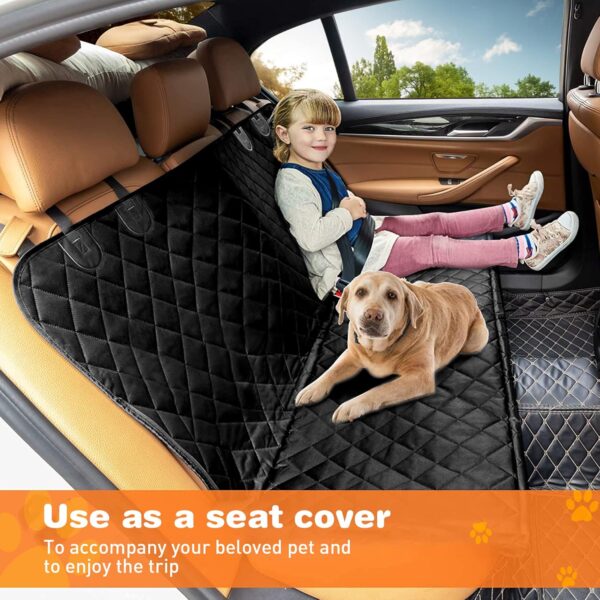 Wimypet 4 in 1 Car Seat Cover/Protector for Dog with Safety Seat Belt Carry Bag, 100% Waterproof Machine Washable, Travel Hammock Dog Accessories - Image 2