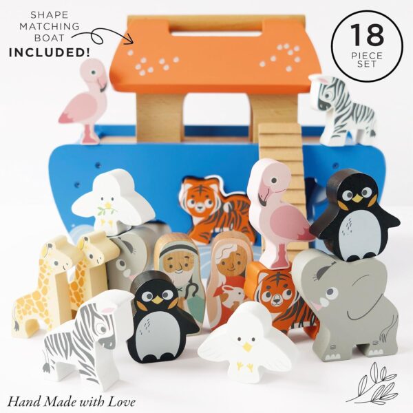 Le Toy Van TV212 Noah's Shape Sorter | Educational Puzzle Sensory Baby Toy with Colourful Ark and Animals-Suitable 2 Year Olds and Older - Image 2