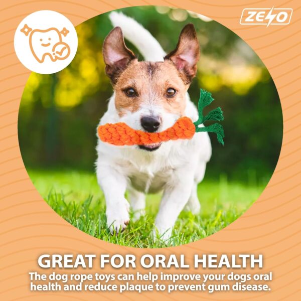 ZENO Dog Toys | Rope Chew Toys for Dogs | Strong Rope, Ball & Tug for Teething & Training | Puppy Teething Toys | 100% Natural Cotton | Great for Small, Medium & Large Puppies & Adults (18 Pack) - Image 3