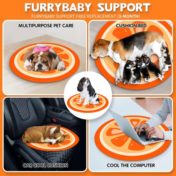 furrybaby Dog Cooling Mat, Pet Bed Dog Mat Self-Cooling Pad Cool Gel Bed Large Dog Cooling Pads Mats, No Need to Refrigerate or Freeze, Apply Indoors Outdoors Car(Orange XL 65cm) - Image 8