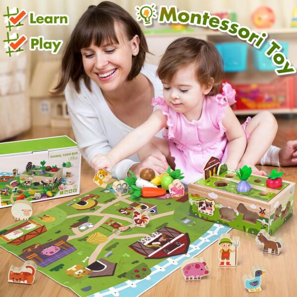 Montessori Wooden Sensory Toddler Toys: Babies 12 Months Toy for 1 2 3 Year Old Boys Girls | 1st Birthday Baby Gifts for 1-2 Year Olds Educational Learning Present Easter Gift Fine Motor Skills - Image 4