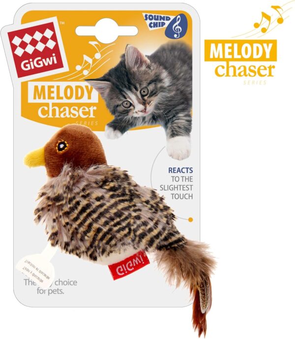 Vealind GiGwi Melody Chaser Pet Bird Interactive Cat Toy Plush Toys for Dogs and Cats (Bird) - Image 2