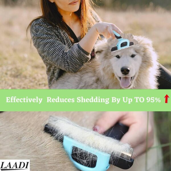 Laadi Deshedding Tool for Dogs and Cats - Reduces Shedding by Up to 95% in Less Than 10 Minutes—best Choice for Grooming and Deshedding Your Lovely Pets. Dog Brush Cat brush Horse Brush Rabbit Brush. - Image 8