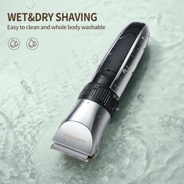 BarberBoss Cordless Dog Grooming Clipper - Waterproof, Ceramic Blades, LED Display, Fast Charging, Electric Pet Clippers for Dogs Cats Pets Hair Trimmer QR-9082 - Image 6