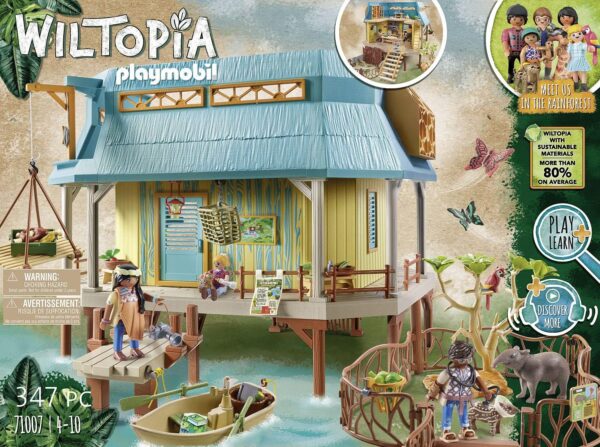 Playmobil 71007 Wiltopia Animal Care Station with Light Effects, collectable and educational animal toy for kids, sustainable toy, fun imaginative role play, playsets suitable for children ages 4+ - Image 3