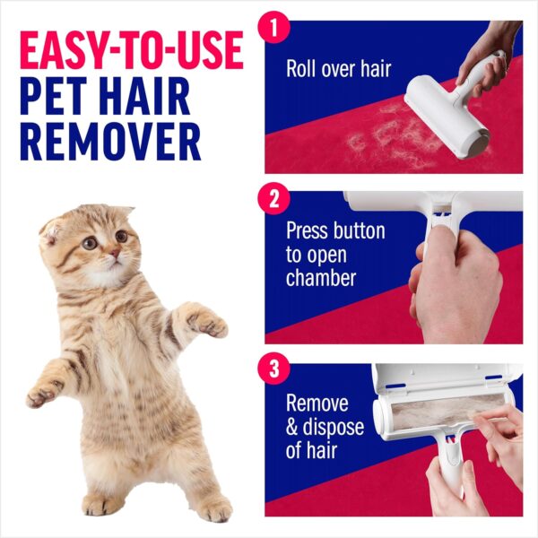 ChomChom Pet Hair Remover Roller - Reusable, Portable Cat and Dog Hair Remover and Scraper - Carpet Brush Hair Removal Tool - Animal Fur Lint Remover for Carpet, Clothes, Furniture, Car and Bedding - Image 3