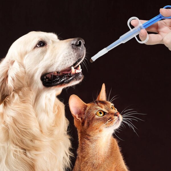 Nuanchu 2 Pieces Pet Pill Plunger Popper for Small Cats Dogs Pill Gun Dispenser Shooter Pet Piller Soft Tip Tablet Syringe Pusher Animal Medicine Feeder for Feeding Accessories (Blue) - Image 5