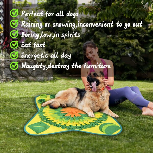 Emwel Dog Snuffle Mat - Washable Pet Feeding Nosework Treats Mat Puzzle Training Toy for Dogs Large Medium Puppies - Image 7