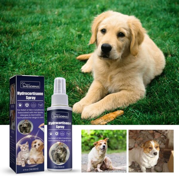 Apooke Pet Skin Care, Pet Skin Relief Hydrocortisone Dogs Catsitch Relief Pet Cleaning Health Care Supply Skin Relief For Dogs - Image 2