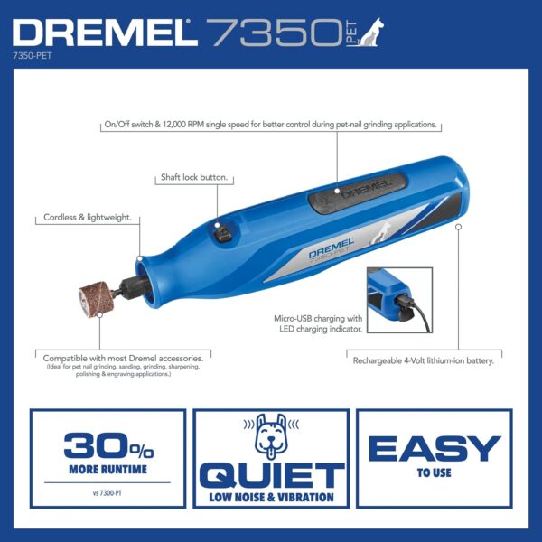 Dremel 7350-Pet 3.6v Pet Grooming Kit - Image 2