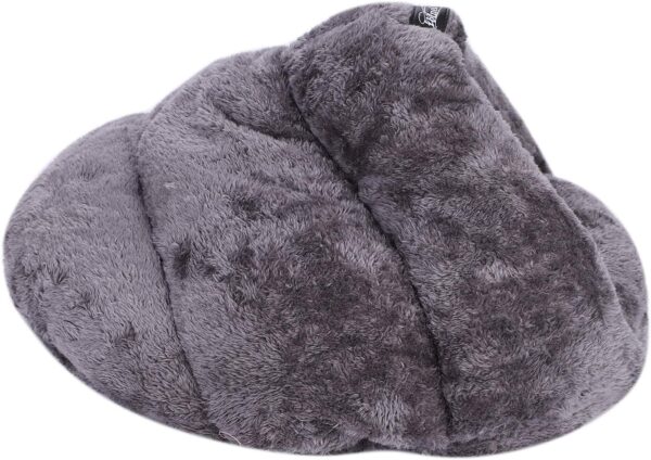 Soft Indoor Pet Bed Sofa 2 in 1 Pet Nest Portable Cat Puppy Sleeping Bag Bed Carpets Foldable Pet Cave Half Covered Slipper Shape Bed Cave House Thermal Warmer Winter Cozy Bed Hut(less than 4.5 lb) - Image 4