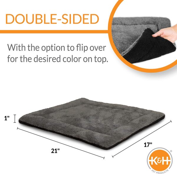 K&H PET PRODUCTS Self-Warming Pet Pad Thermal Cat and Dog Bed Mat Grey/Black, 53.3cm x 43.18cm - Image 3