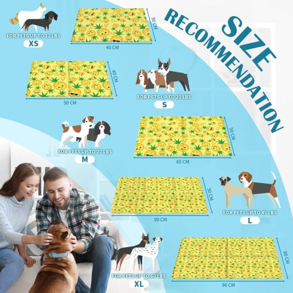 Dog Cool Mat, Dogs Self Cooling Gel Mat Pads Pet Cool Beds (Medium (50x65cm), pineapple cooling mat) - Image 7