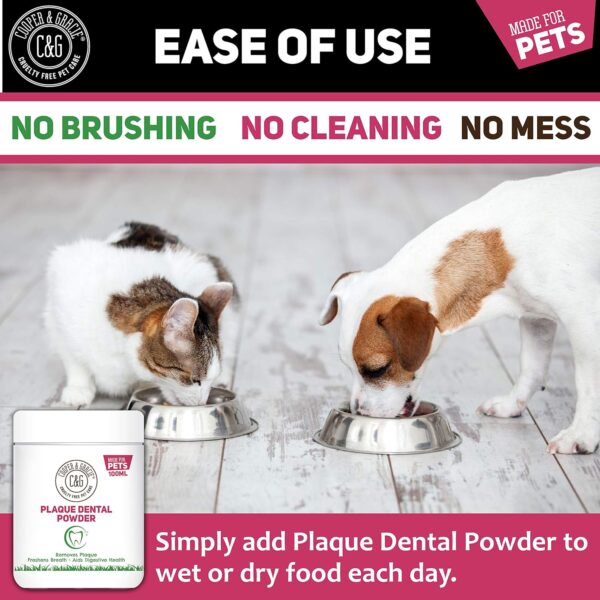 C&G Pets | Plaque Dental Powder 100ML | Plant Based Antibacterial Dog Mouthwash Plaque Off | Natural Ingredients Dog Plaque Remover | Ideal for Dog Dental Care Plaque Off Dogs Plaque Off - Image 7