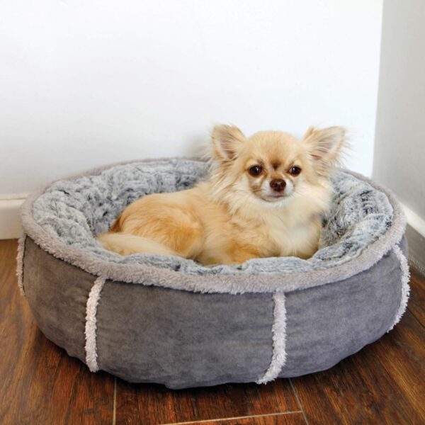 Rosewood 40 Winks Deep Plush Donut Dog Bed, 20” - Image 5