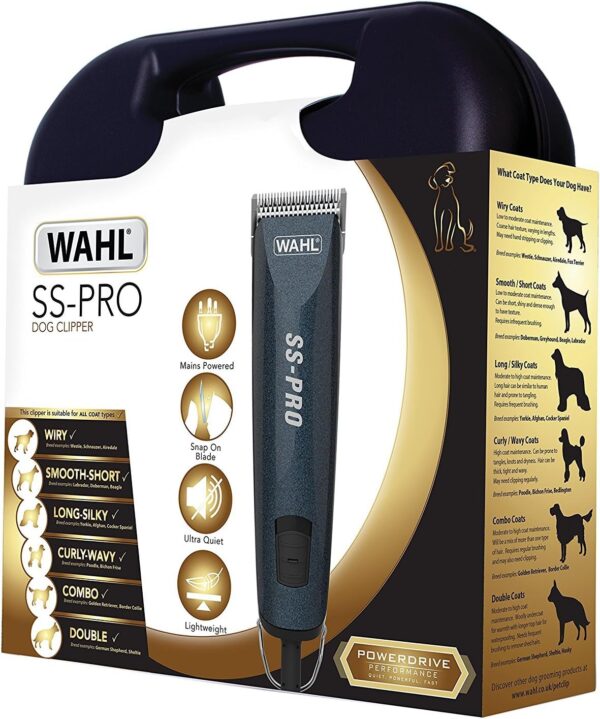 Wahl Dog Clippers, SS Pro Premium Dog Grooming Kit, Full Coat Dog Grooming Clippers for All Coat Types, Low Noise Corded Pet Clippers, Powerful and Quiet - Image 7