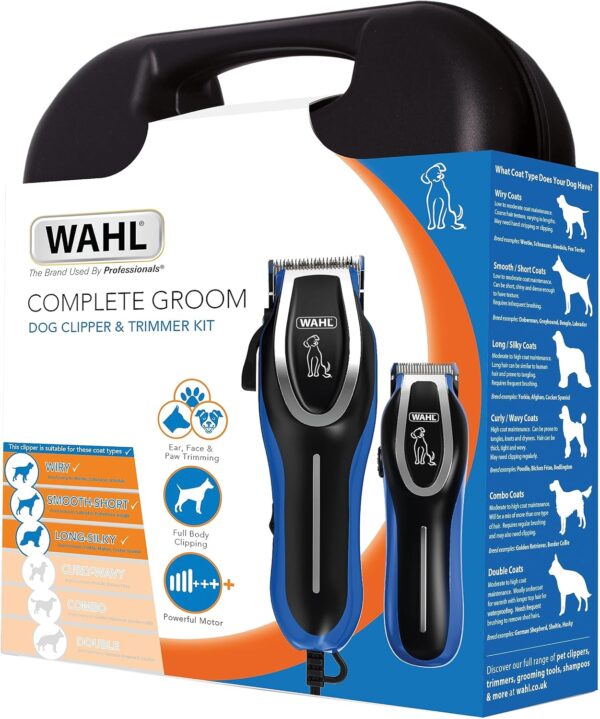 Wahl Complete Groom Dog Clipper & Trimmer Kit, Clippers for Dogs, Full Coat Grooming, Low Noise Corded Pet Clippers, Pet Trimmers, Groom Pets at Home - Image 6