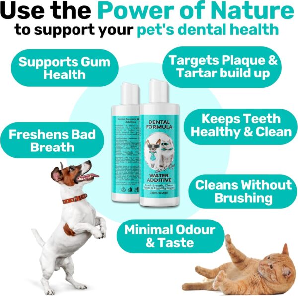 NutriPaw Dental Formula Water Additive For Dogs & Cats - Clean Teeth, Healthy Gums & Fresh Breath - Manage Plaque & Tartar Build-Up - Fuss-Free - No Brushing Needed - Cat/Dog Mouthwash & Oral Health - Image 2