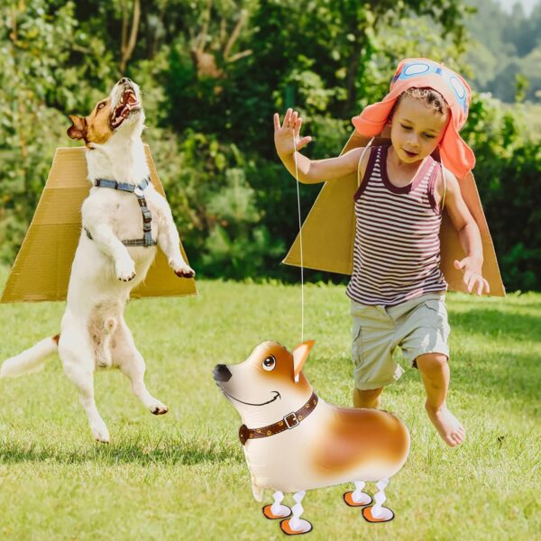 6 Pieces Dog Balloons, Dog Party Decorations Walking Animal Balloons Pet Dog Balloons Dogs Birthday Party Supplies for Kids Balloons Animal Theme Birthday Party Decorations - Image 7