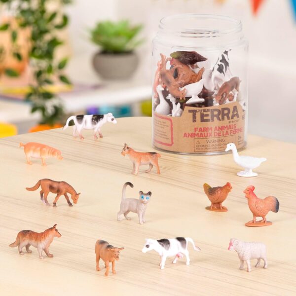 Terra by Battat - 60 Farm Animals - Assorted miniature, cows, pigs, chickens, geese, goats, cats and more, figurine for kids 3 Years + (60 Pc) - Image 9