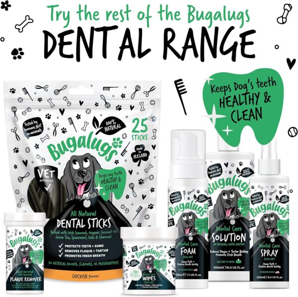 BUGALUGS Dog Breath Freshener Dental Care Foam. Clean Teeth, Healthy Gums & Fresh Breath - Natural Dog plaque remover & tartar remover for teeth - No Brushing Needed (Dog 210ml Foam) - Image 6