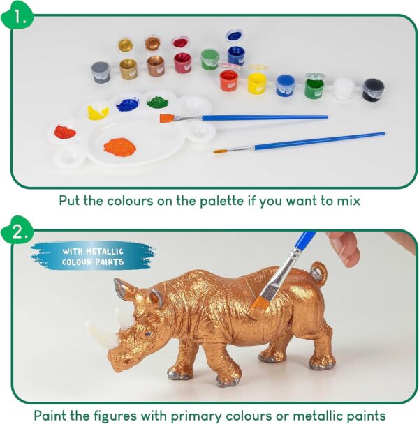 BONNYCO Animal Toys for Children Painting Kit with 16 Jungle Figures Craft Kits for Kids with Glow in The Dark | Arts and Crafts Boys Toys 3 4 5 6 7 8 9 10 Years Gifts for Kids Birthday Christmas - Image 3