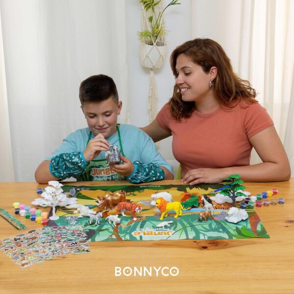 BONNYCO Animal Toys for Children Painting Kit with 16 Jungle Figures Craft Kits for Kids with Glow in The Dark | Arts and Crafts Boys Toys 3 4 5 6 7 8 9 10 Years Gifts for Kids Birthday Christmas - Image 8