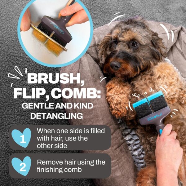 The Doodle Brush Poodle Brushes For Grooming - Dog Slicker Brush, Puppy Grooming Brush - Slicker Dog Brush For Cockapoo, Labradoodle & Goldendoodle - Poodle Dog Brush, Dog Grooming Brush (Double Head) - Image 3