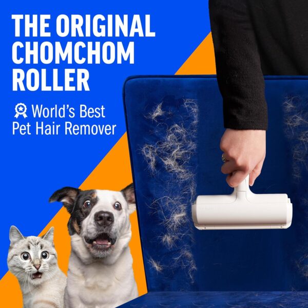 ChomChom Pet Hair Remover Roller - Reusable, Portable Cat and Dog Hair Remover and Scraper - Carpet Brush Hair Removal Tool - Animal Fur Lint Remover for Carpet, Clothes, Furniture, Car and Bedding - Image 2