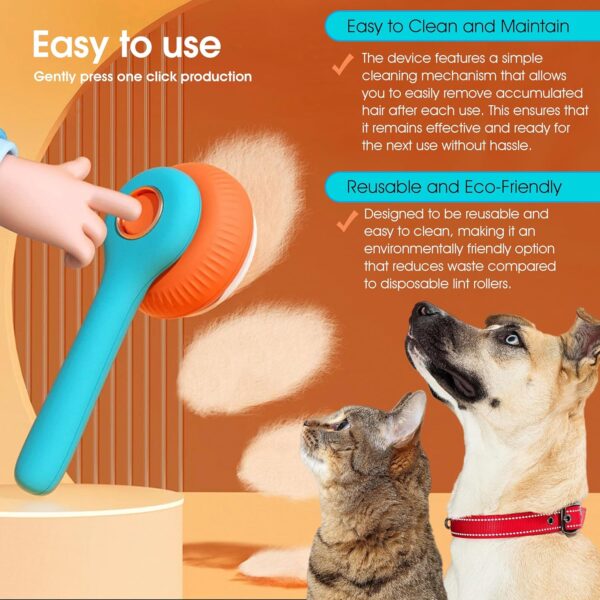 Revolex Cat Dog Brush for Grooming, Slicker Dog Brush for Shedding, Self-Cleaning Comb for Short and Long Haired Cats/Dogs Tangled Deshedding Hair Remover Tool, Pet Hair Brush with Button - Image 5