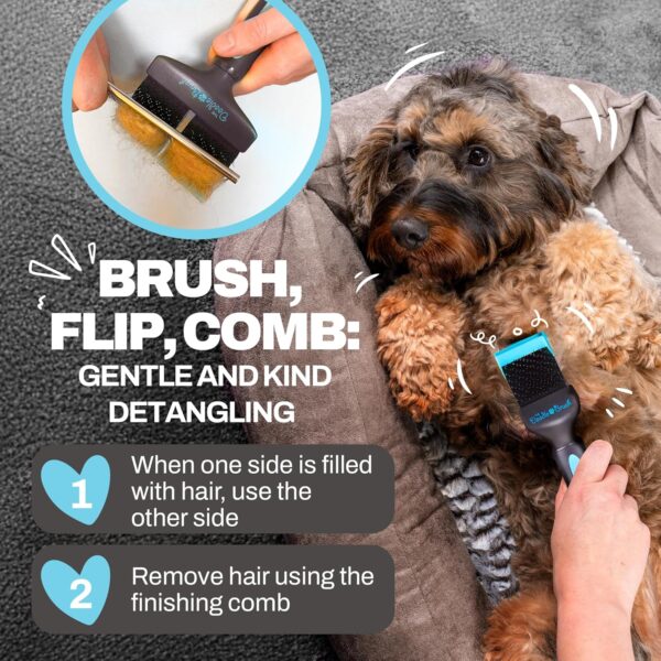 The Doodle Brush Poodle Brushes for Grooming - Dog Detangler Brush, Puppy Grooming Brush - Slicker Dog Brush, Dog Brush For Cockapoo - Poodle Dog Brush, Dog Slicker Brushes For Grooming (Single Head) - Image 3