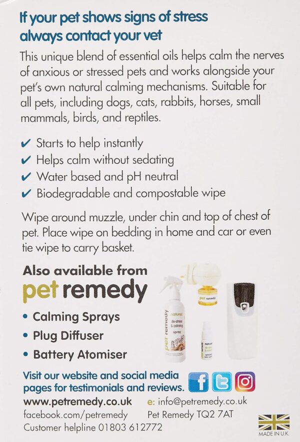 Pet Remedy Natural Calming Wipes pack of 12 - Image 3