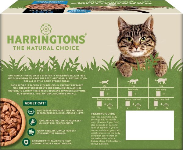 Harringtons Grain Free Fish Selection in Jelly Wet Cat Food 72x85g,Cod, Mackerel, Salmon & Tuna - Image 3