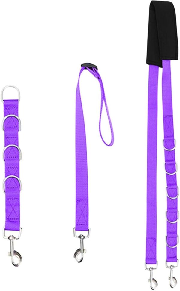 Anwangda 3pcs Pet Dog Grooming Loop Dog Cat Bathing Nylon Restraint Noose Harness Safety Rope for Table Arm Grooming (purple)