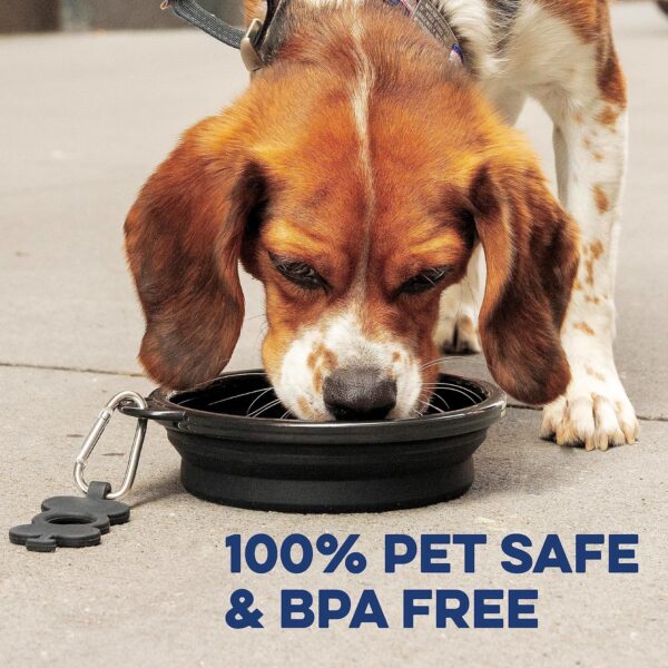 Bonza Extra Large Collapsible Dog Bowl 1500 mL, Sturdy Reinforced Rim, Portable Essential Dog Accessories and Travel Dog Bowls, with Carabiner, Keychain, Dog Travel Accessories, Dog Camping Gear - Image 8