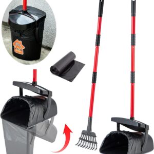 BANORES Pooper Scooper Large Swivel Bin & Rake for Large & Small Dogs Non-Breakable Dog Poop Scooper with 20 Waste Bags Easy to Clean Pet Waste Use on Grass, Dirt or Gravel - Pet Supplies