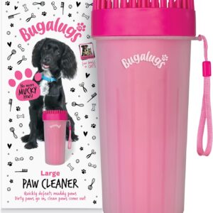 BUGALUGS Dog Paw Cleaner Paw Washers For Dogs. A Portable Dog Shower Paw Cleaner For Dogs & Cats. Dog Foot Washer is an Essential Dog Paw Washer Dog Walking Accessories (Large)