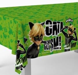 BeenSmile, CAT NOIR Tablecloth, Birthday Decoration Tablecloth, Children's Party Supplies, Celebrations and Birthdays, 1 Unit, 120x180 CM