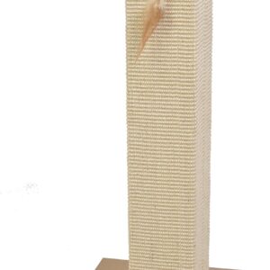 CA&T Heavy Duty Large Cat Scratching Post | Ultimate Cat Scratcher Post in Beige Colour Made From Durable Material For Heavy Use | Cat Scratch Post Perfect For Indoor/Outdoor Cats