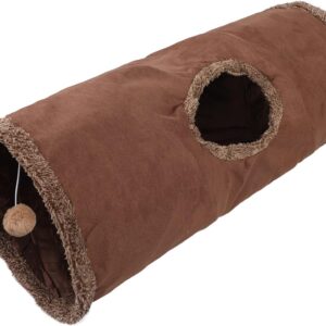 Cat Tunnel Toy 12 Inches Diameter Cats Play Tunnel Indoor Suede Pet Toys Foldable Large Cat Tube Tunnel with Peek Hole for Kitten Puppy Dogs Rabbits and Small Animals Pets Entertainment Supplies