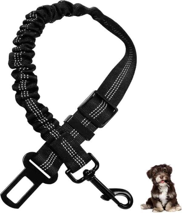 DDUP Dog Seat Belts For Cars, Adjustable Dog Car Seat Belt, Elastic Dog Car Harness, Pets Safety Harness Travel Accessories Restraint Leads, Durable Strong Leads Harness for Dogs Cats & Pets(Buckle)