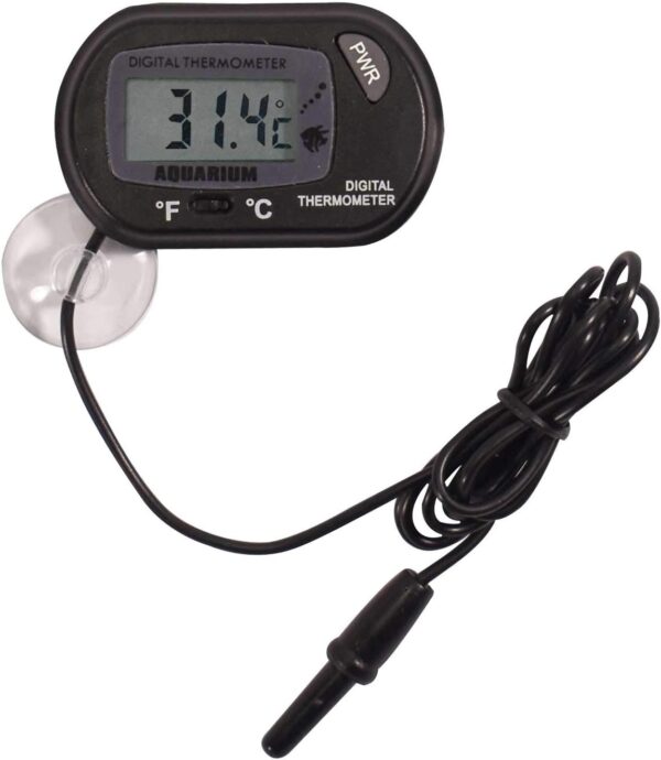 DIGIFLEX Digital Thermometer for Fish Tank - Temperature Thermometer - Aquarium Marine Vivarium – Electronic Thermometer – Tropical Fish Tank Accessories