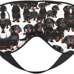 Dachshund Weiner Pet Dog Sleep Mask Perfect Light Blocking Sleeping Mask for Travel Yoga Nap, Fully Adjustable Strap