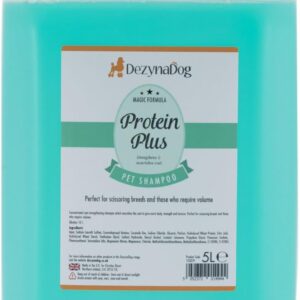 DezynaDog Magic Formula Protein Plus High Volume Dog Shampoo - Volumising Shampoo for Dogs - Perfect for Scissoring Breeds - Strengthens & Adds Body to Unruly Coats - Show Quality Finish, 5 Litre