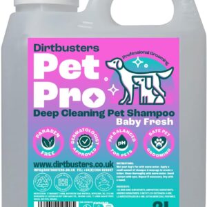 Dirtbusters Pet Pro Dog Shampoo Sensitive Skin, Deep Cleaning Professional Dog Grooming & Puppy Shampoo & Conditioner For Smelly Dogs, Baby Fresh (2L)