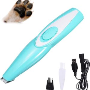 Dog Grooming Clipper,USB Rechargeable Pet Dog Foot Hair Trimmer Cordless Low Noise for dog Cats Butt Ear Eyes Hair Cutter Paws