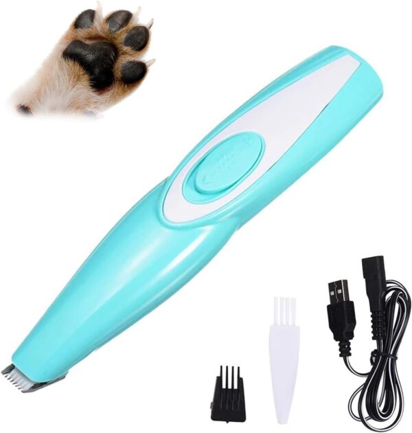 Dog Grooming Clipper,USB Rechargeable Pet Dog Foot Hair Trimmer Cordless Low Noise for dog Cats Butt Ear Eyes Hair Cutter Paws